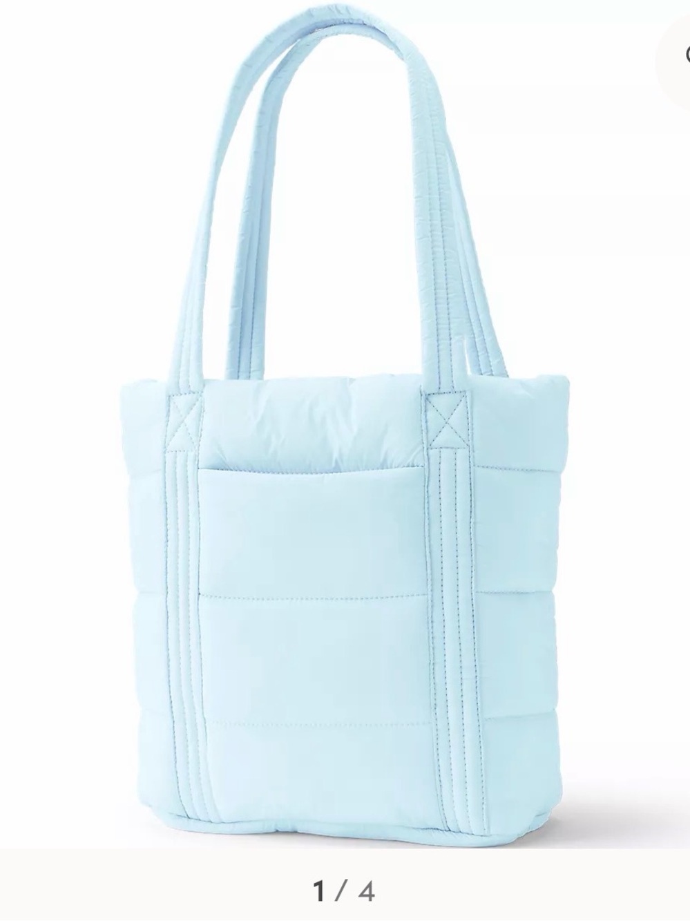 NWOT Lands End Wanderweight Ultralight Packable Tote Bag, OS, Soft Ice Blue